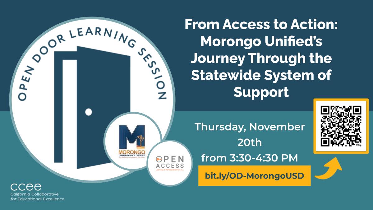 Open Door: From Access to Action: Morongo Unified’s Journey Through the Statewide System of Support